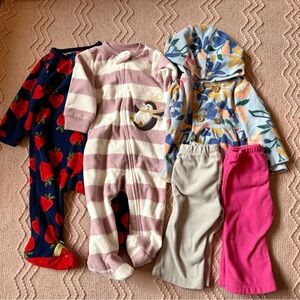 Carter's Fleece baby girl lot